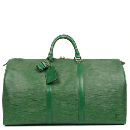 Louis Vuitton Keepall 50 Grün EPI Leder Reisetasche, 1995