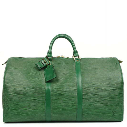 Louis Vuitton Keepall 50 Grün EPI Leder Reisetasche, 1995
