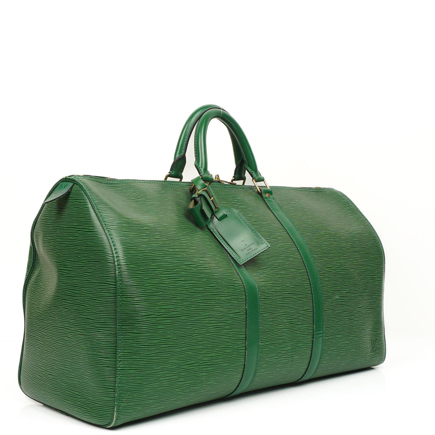 Louis Vuitton Keepall 50 Grün EPI Leder Reisetasche, 1995