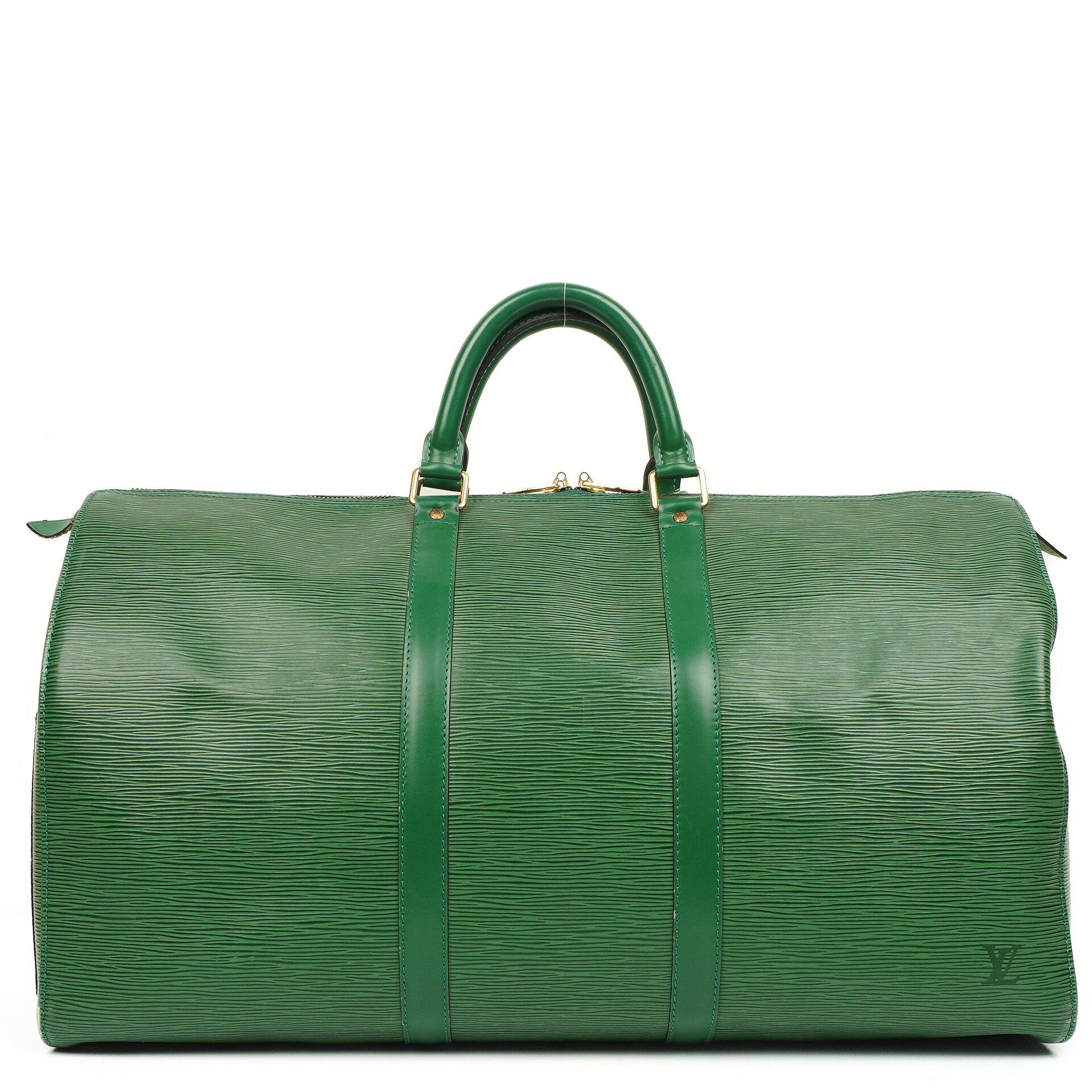 Louis Vuitton Keepall 50 Grün EPI Leder Reisetasche, 1995