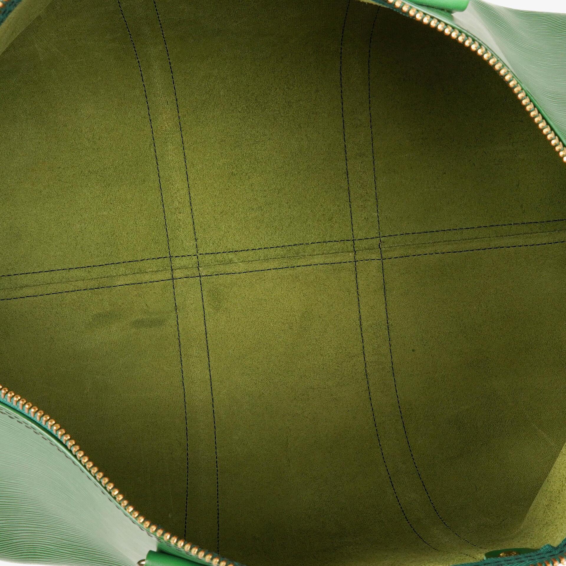 Louis Vuitton Keepall 50 Reisetasche aus grünem Epi-Leder