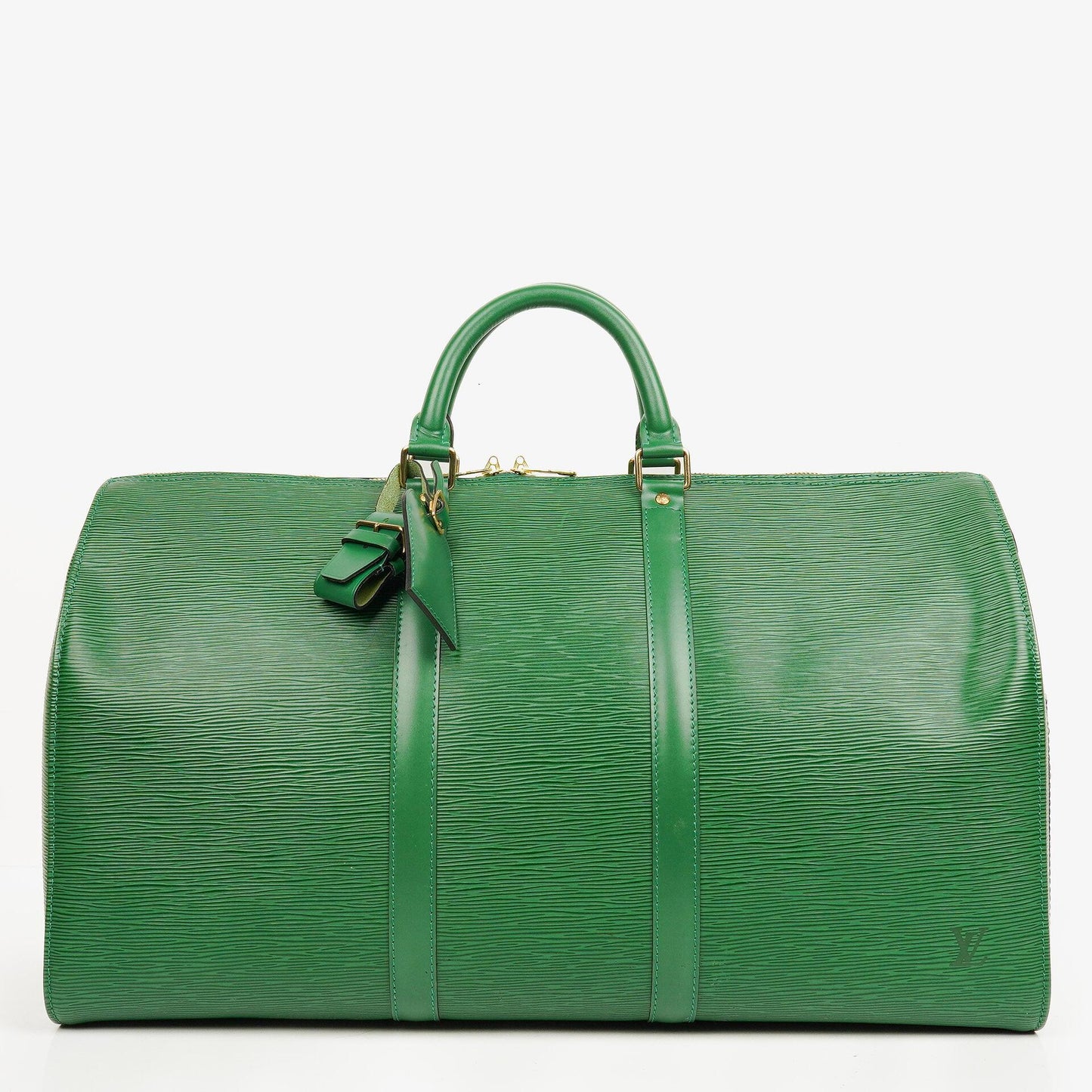Louis Vuitton Keepall 50 Reisetasche in Grün aus Epi Leder