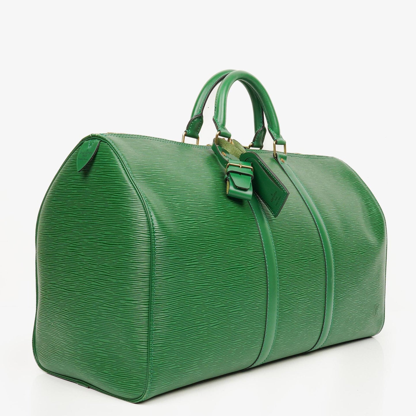 Louis Vuitton Keepall 50 Reisetasche in Grün aus Epi Leder