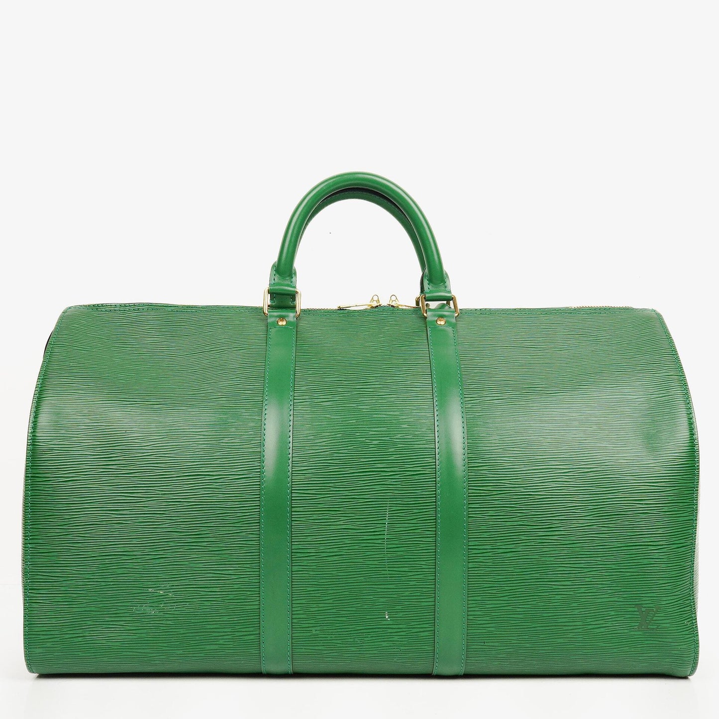 Louis Vuitton Keepall 50 Reisetasche in Grün aus Epi Leder