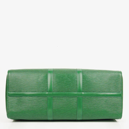 Louis Vuitton Keepall 50 Reisetasche in Grün aus Epi Leder