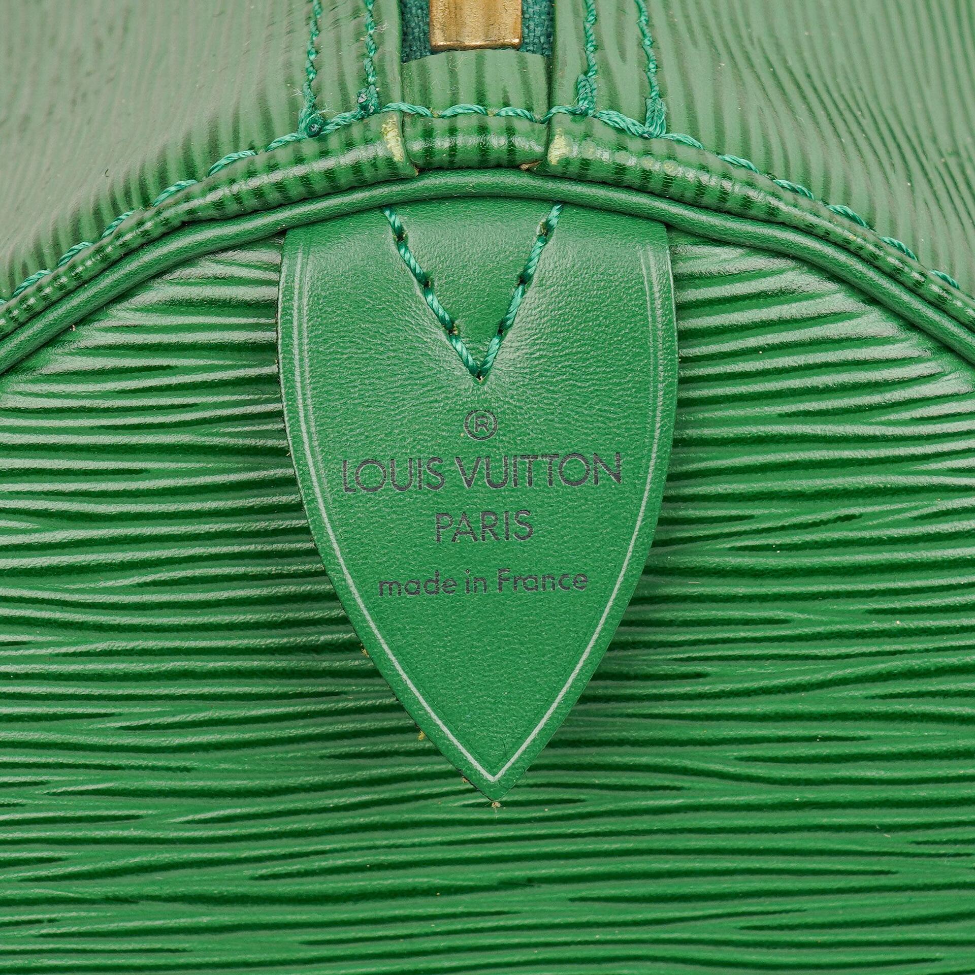 Louis Vuitton Keepall 50 Reisetasche in Grün aus Epi Leder