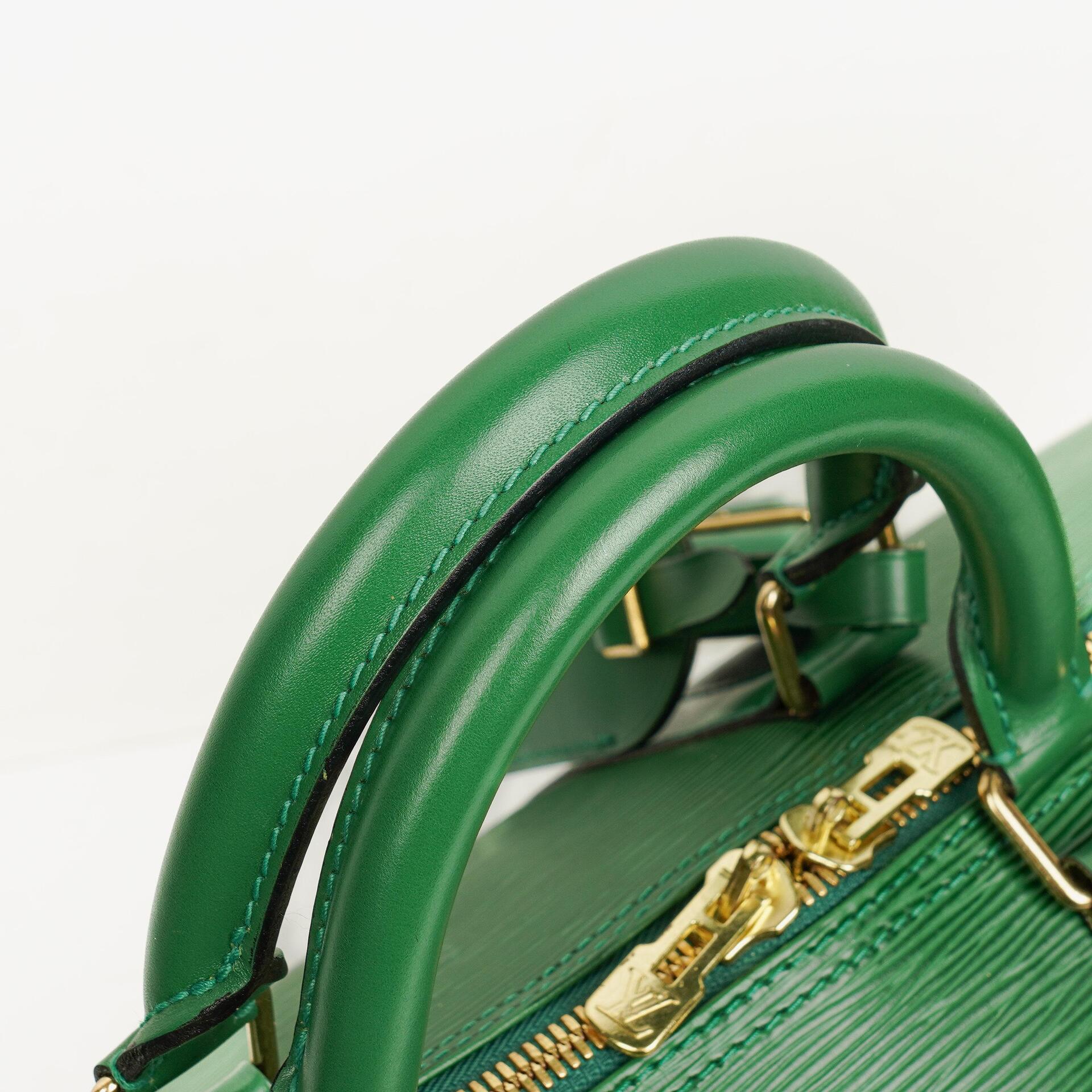Louis Vuitton Keepall 50 Reisetasche in Grün aus Epi Leder