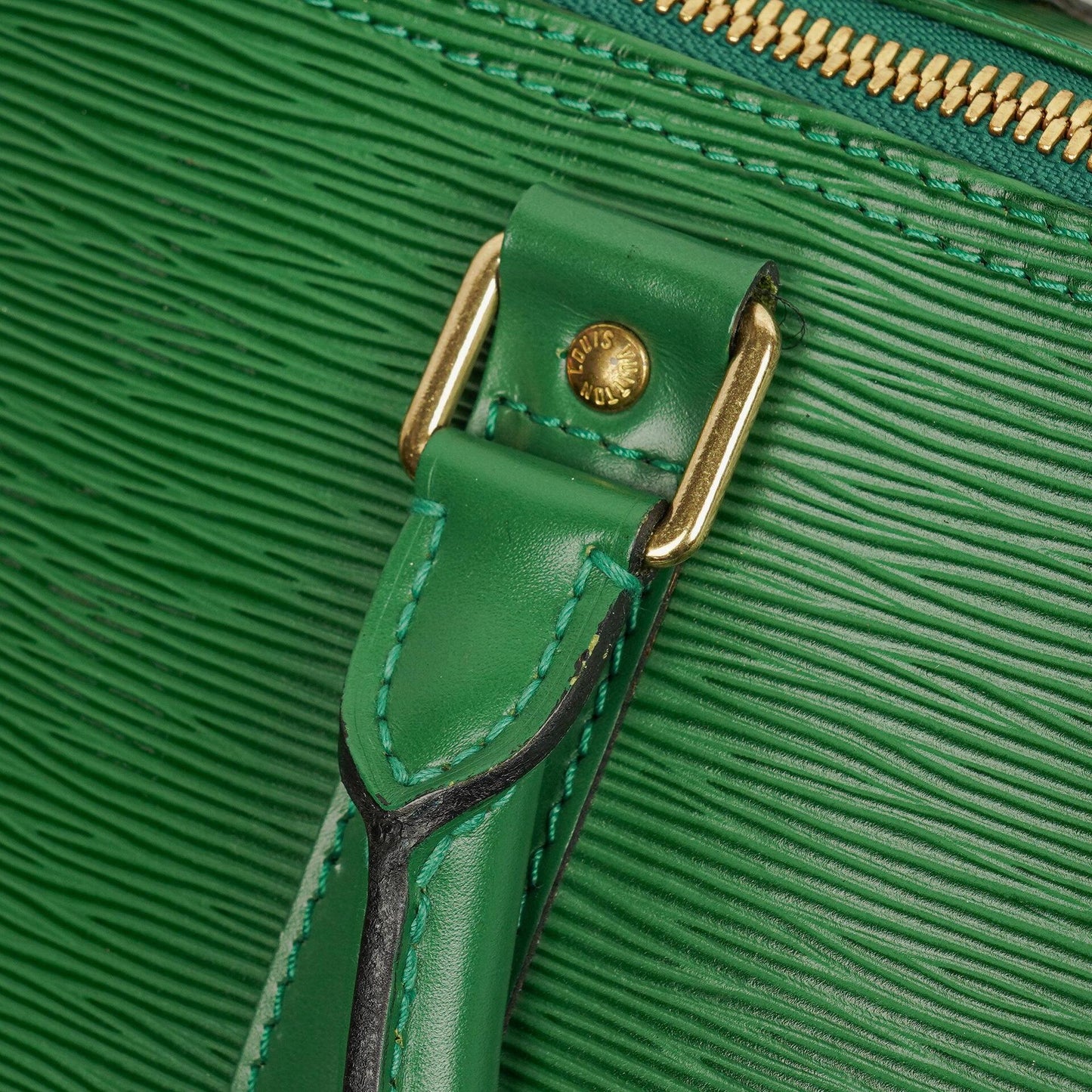 Louis Vuitton Keepall 50 Reisetasche in Grün aus Epi Leder