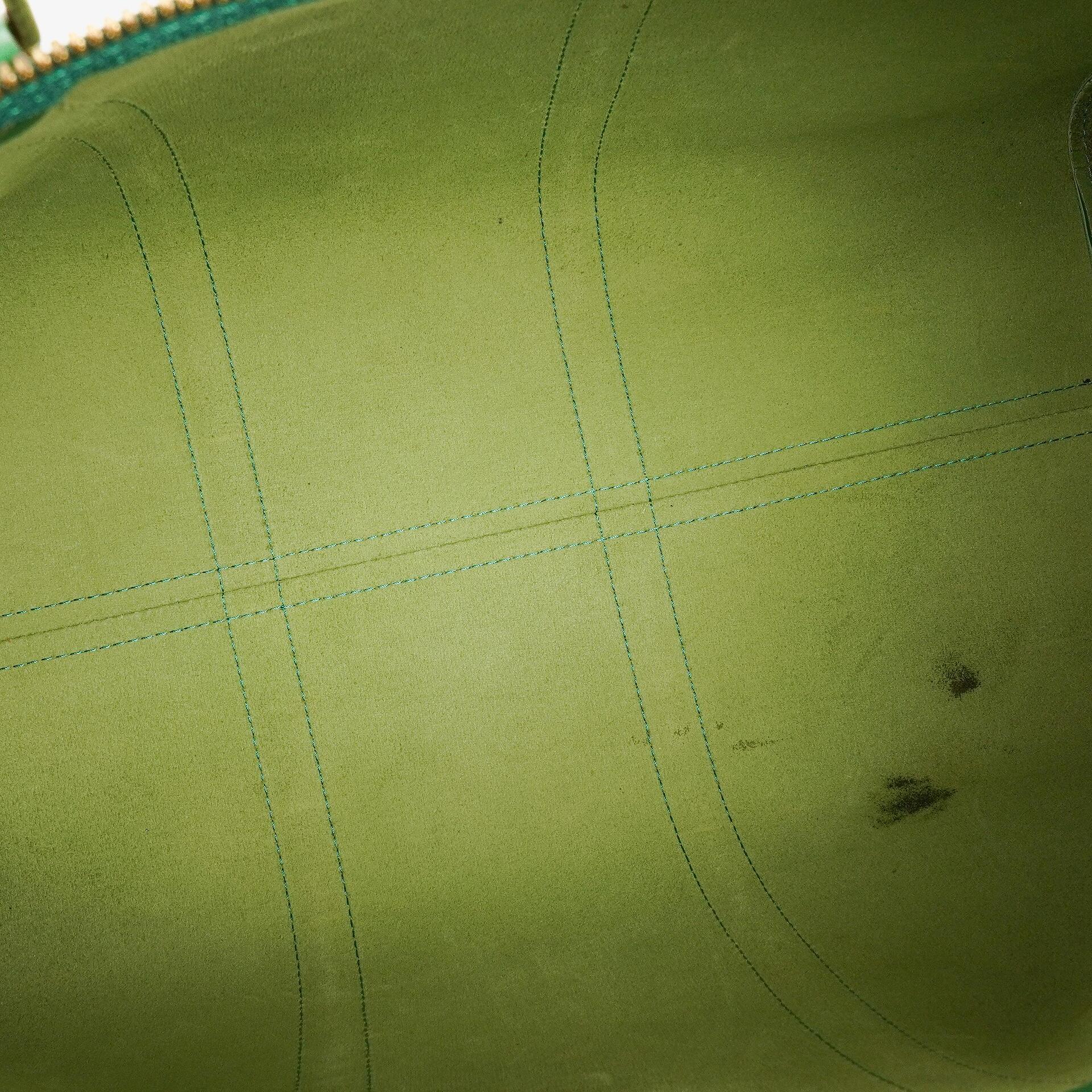Louis Vuitton Keepall 50 Reisetasche in Grün aus Epi Leder