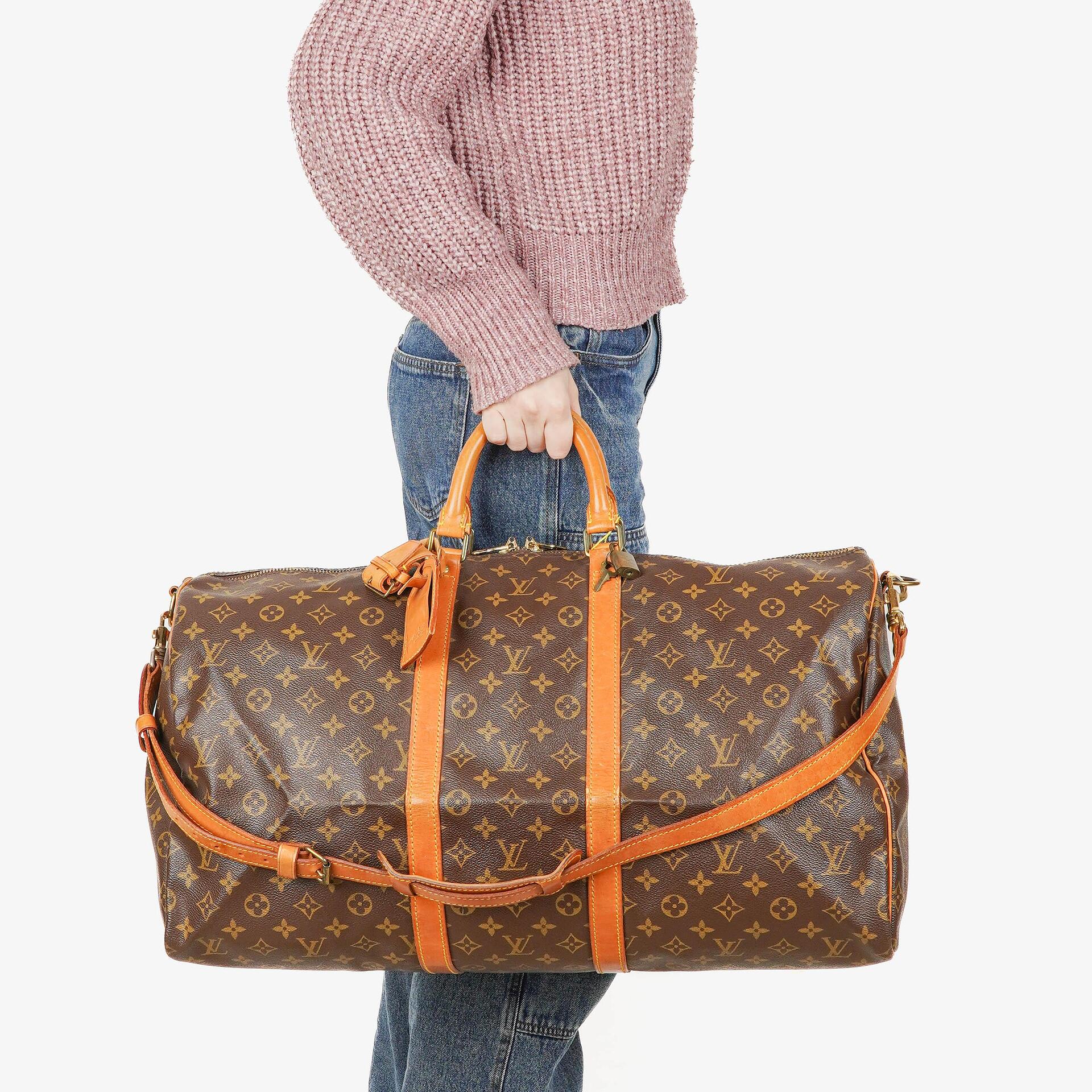Louis Vuitton Keepall 55 Bandoulière Reisetasche aus Monogram Canvas
