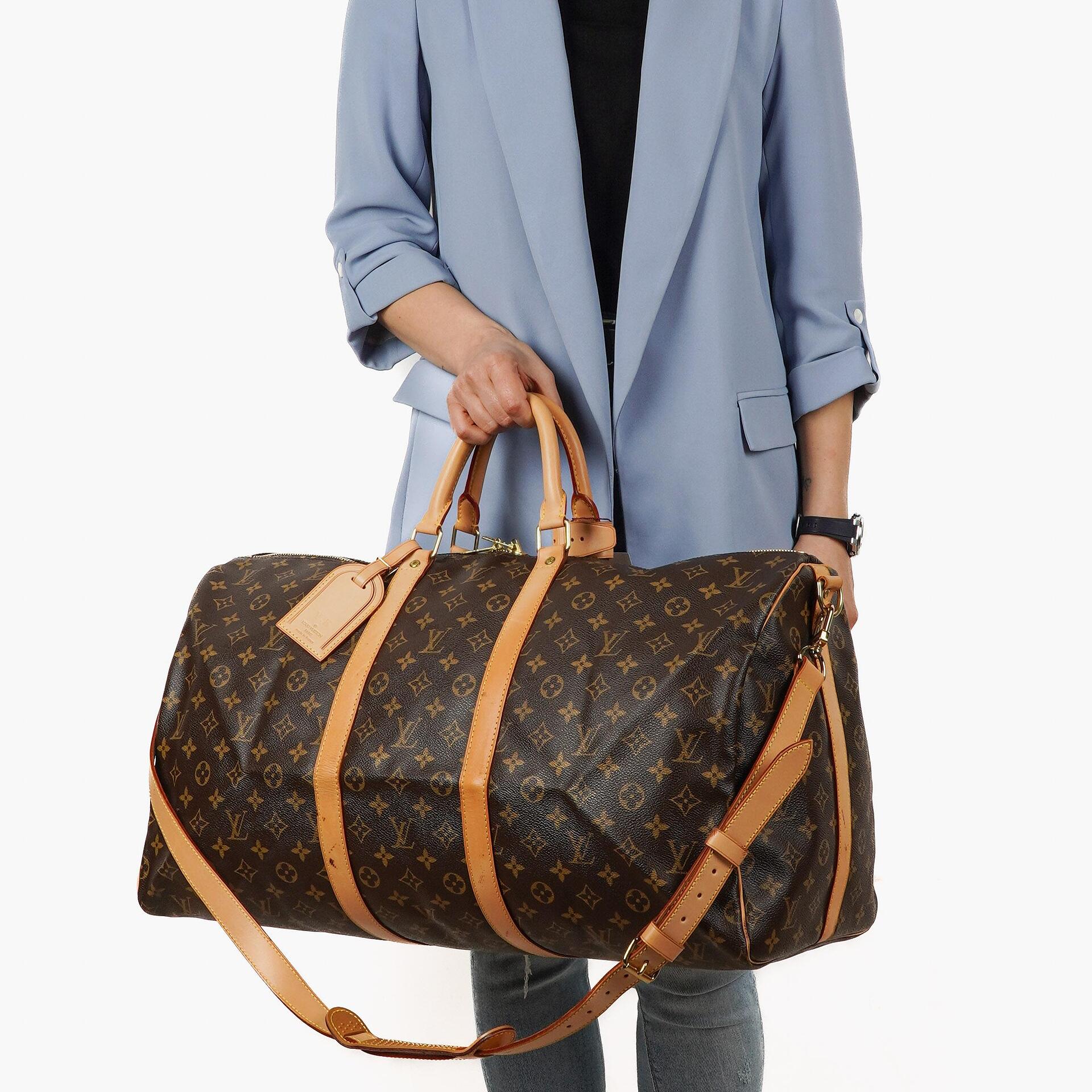 Louis Vuitton Keepall 55 Bandouliere Monogram Canvas Reisetasche