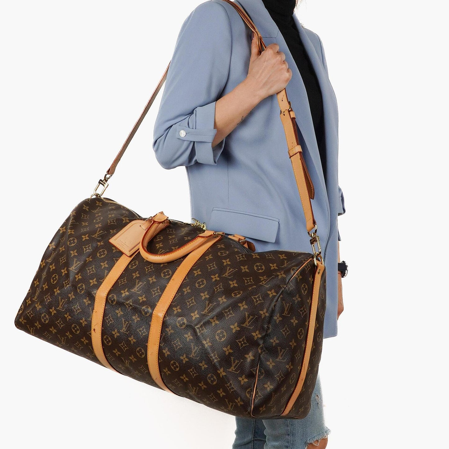 Louis Vuitton Keepall 55 Bandouliere Monogram Canvas Reisetasche