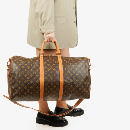 Louis Vuitton Keepall 55 Bandoulière Reisetasche aus Monogram Canvas