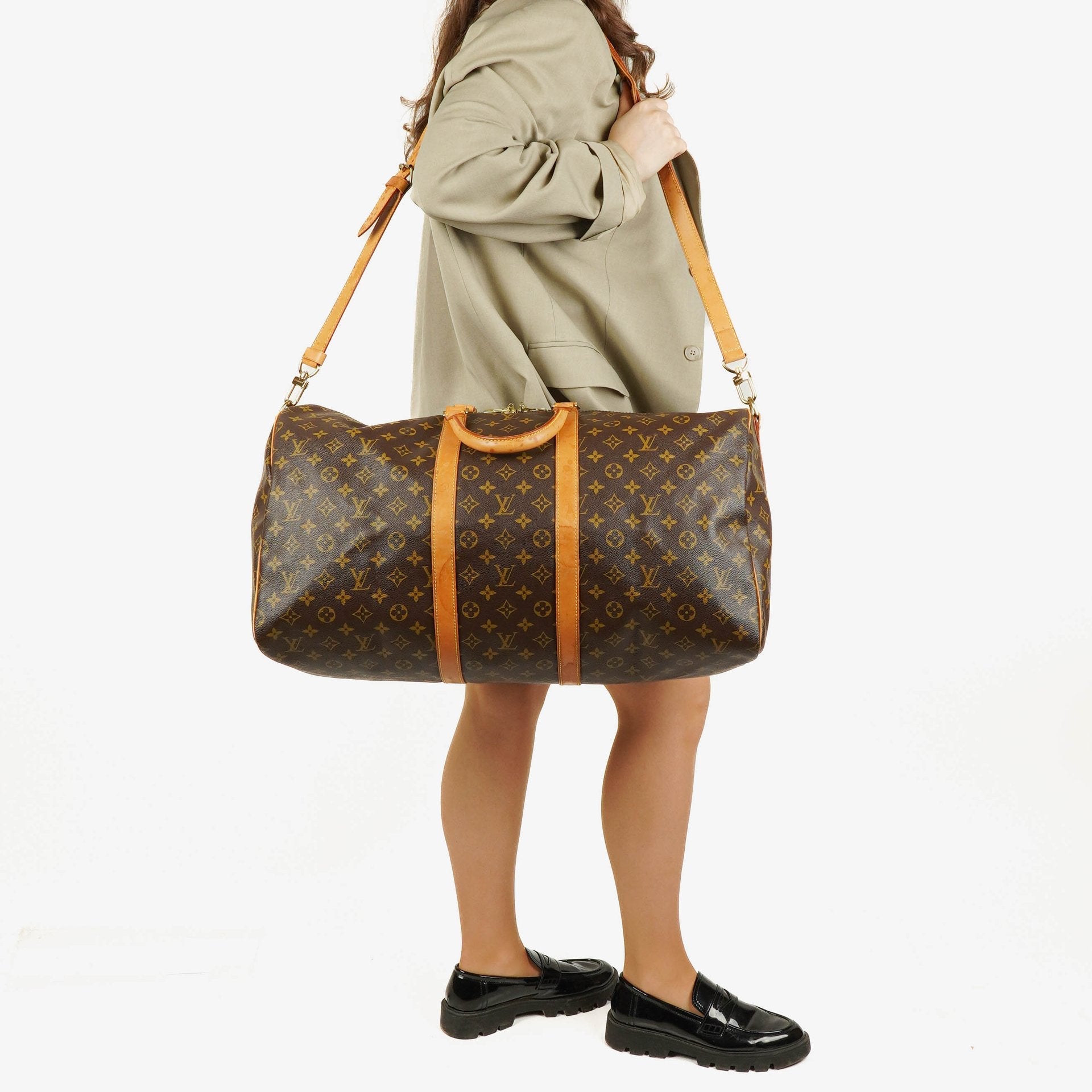 Louis Vuitton Keepall 55 Bandoulière Reisetasche aus Monogram Canvas