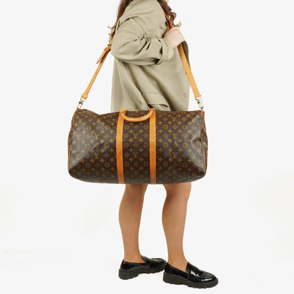 Louis Vuitton Keepall 55 Bandoulière Reisetasche aus Monogram Canvas