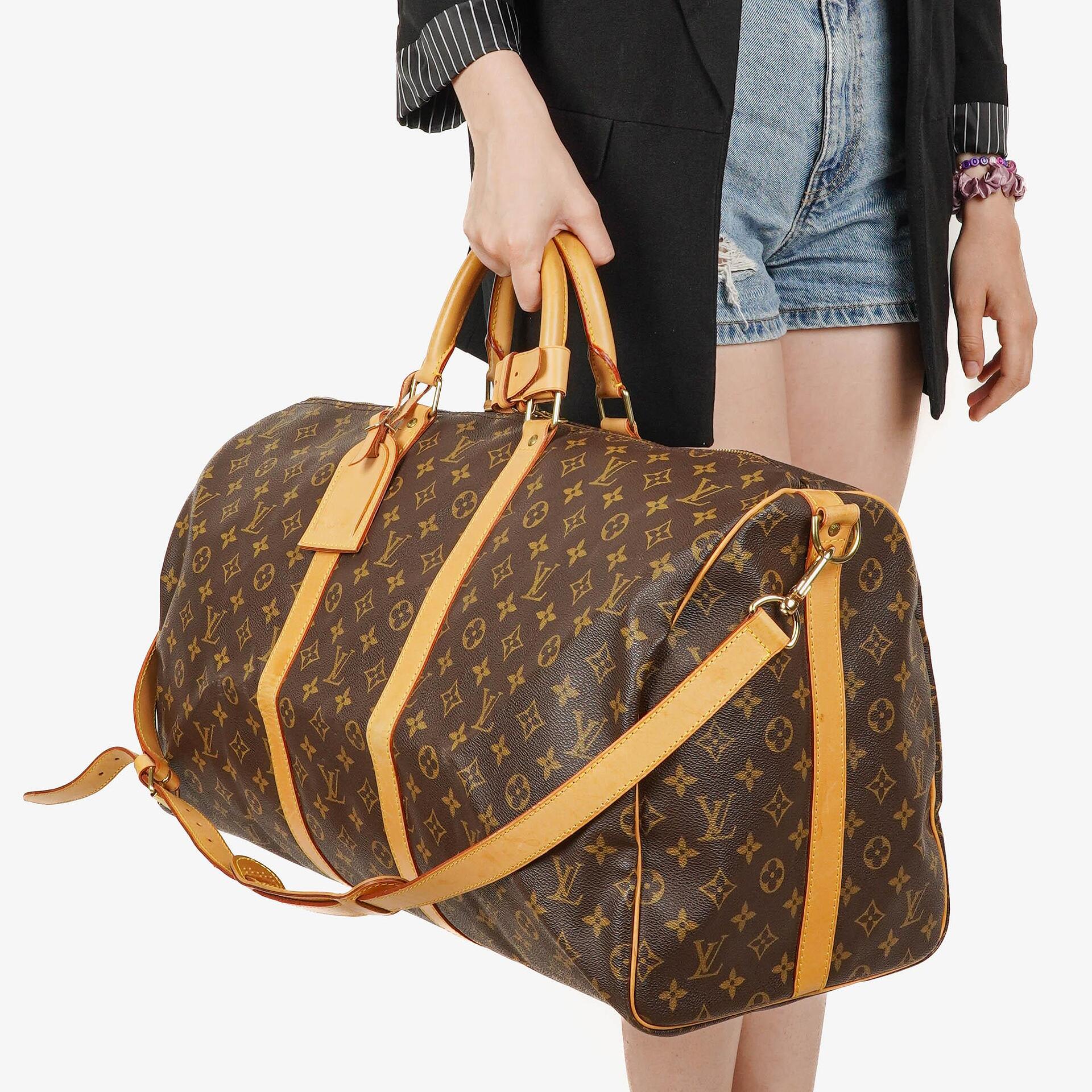 Louis Vuitton Keepall 55 Bandoulière Reisetasche aus Monogram Canvas