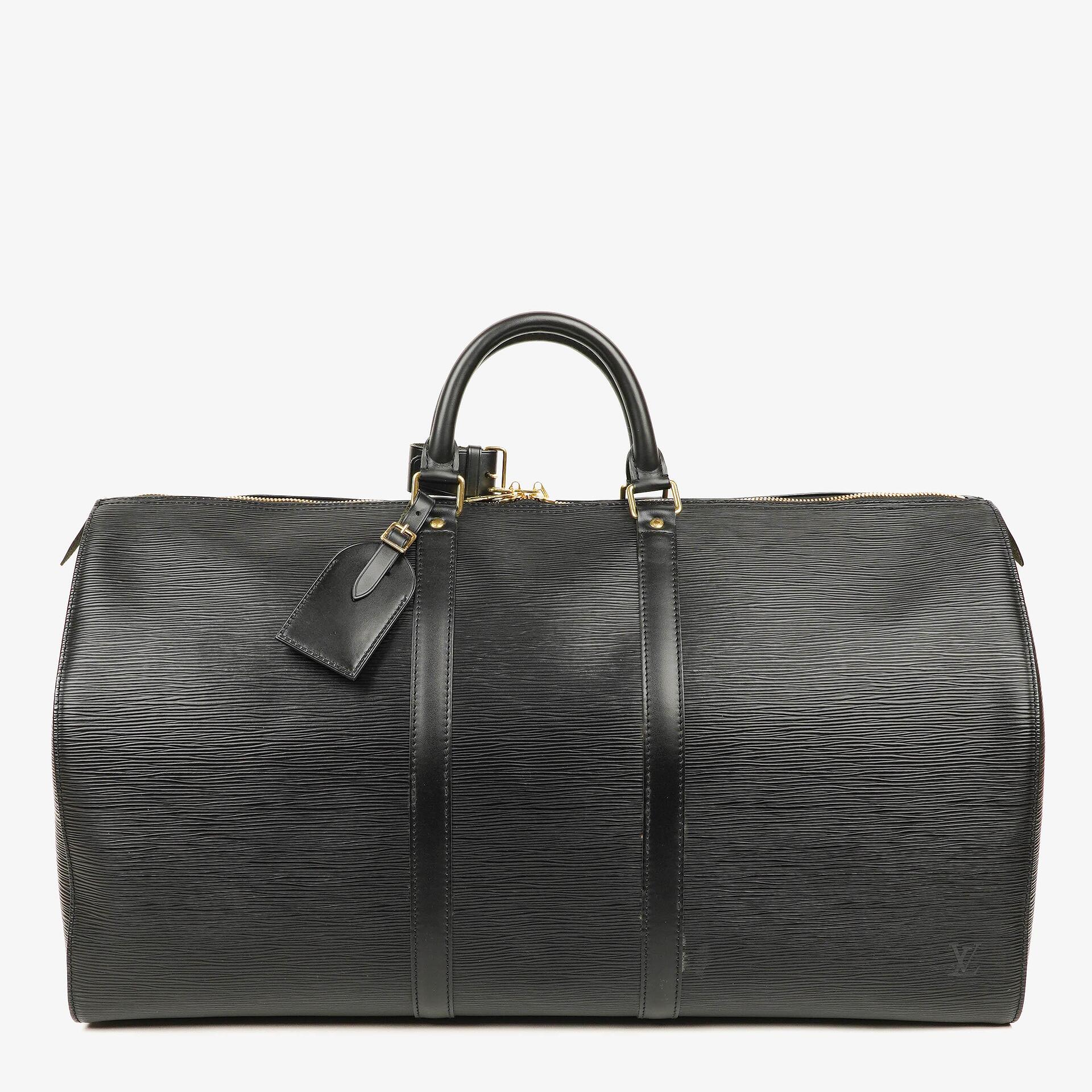 Louis Vuitton Keepall 55 Schwarze EPI Leder Reisetasche