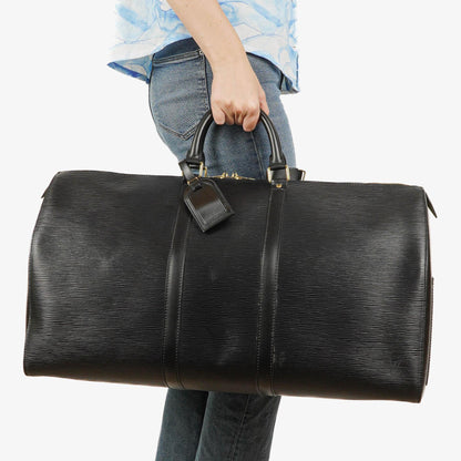 Louis Vuitton Keepall 55 Schwarze EPI Leder Reisetasche