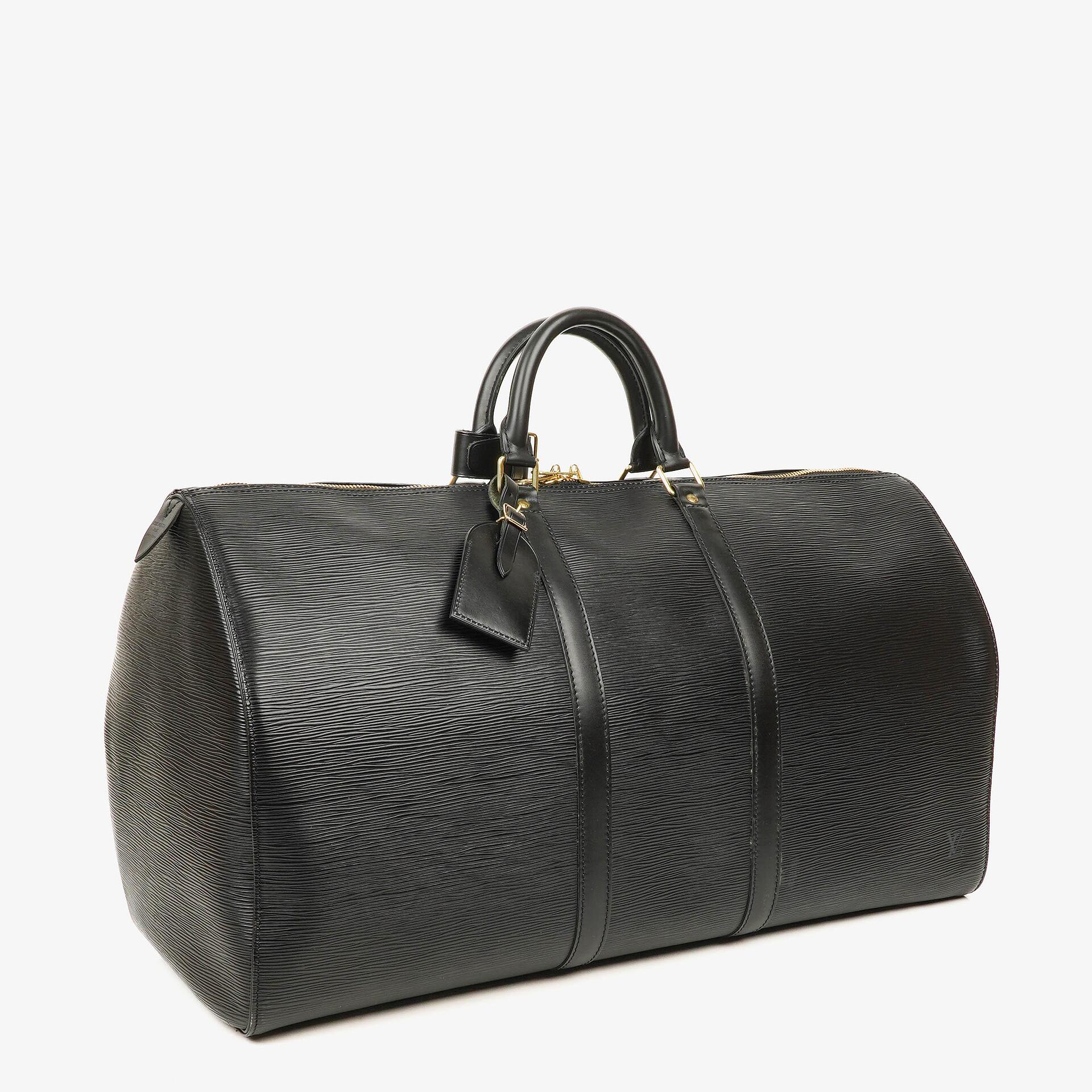 Louis Vuitton Keepall 55 Schwarze EPI Leder Reisetasche