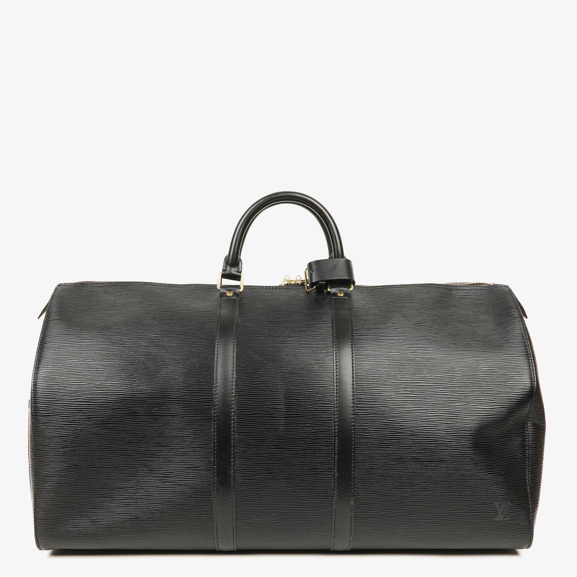 Louis Vuitton Keepall 55 Schwarze EPI Leder Reisetasche