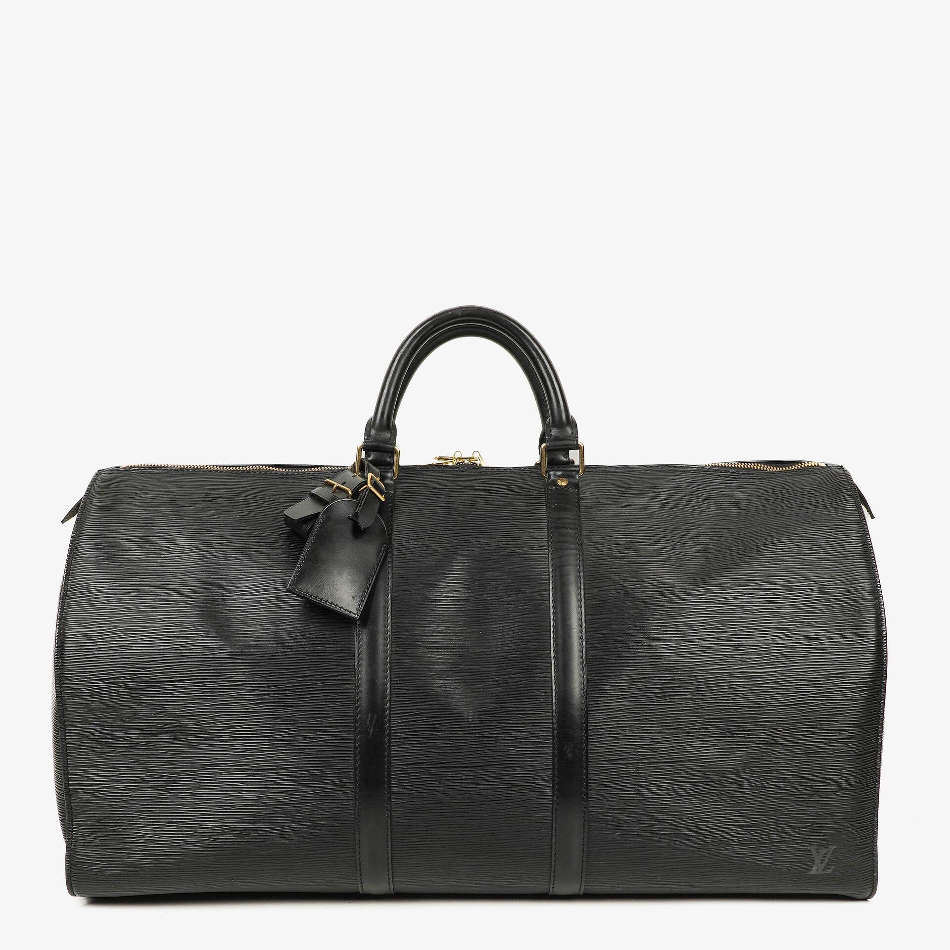 Louis Vuitton Keepall 55 Reisetasche in Schwarz aus Epi Leder