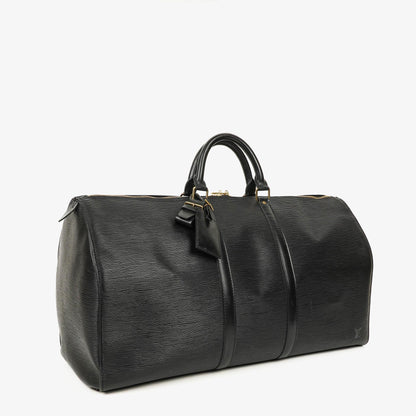 Louis Vuitton Keepall 55 Reisetasche in Schwarz aus Epi Leder