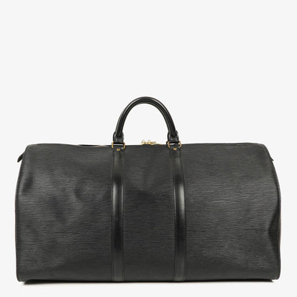 Louis Vuitton Keepall 55 Reisetasche in Schwarz aus Epi Leder