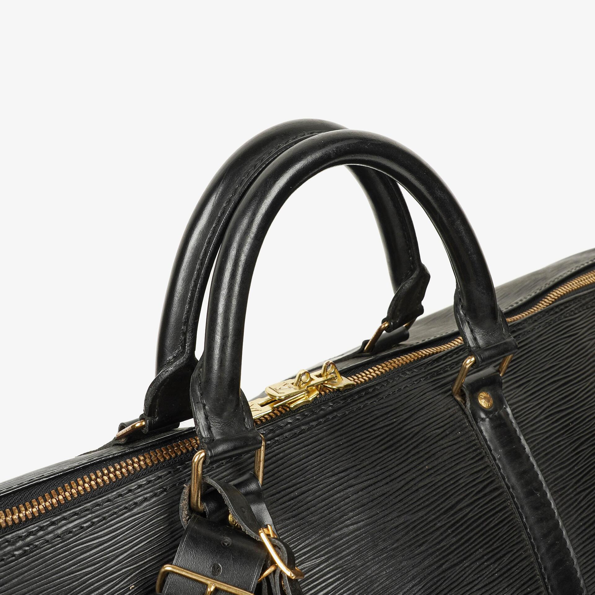 Louis Vuitton Keepall 55 Reisetasche in Schwarz aus Epi Leder