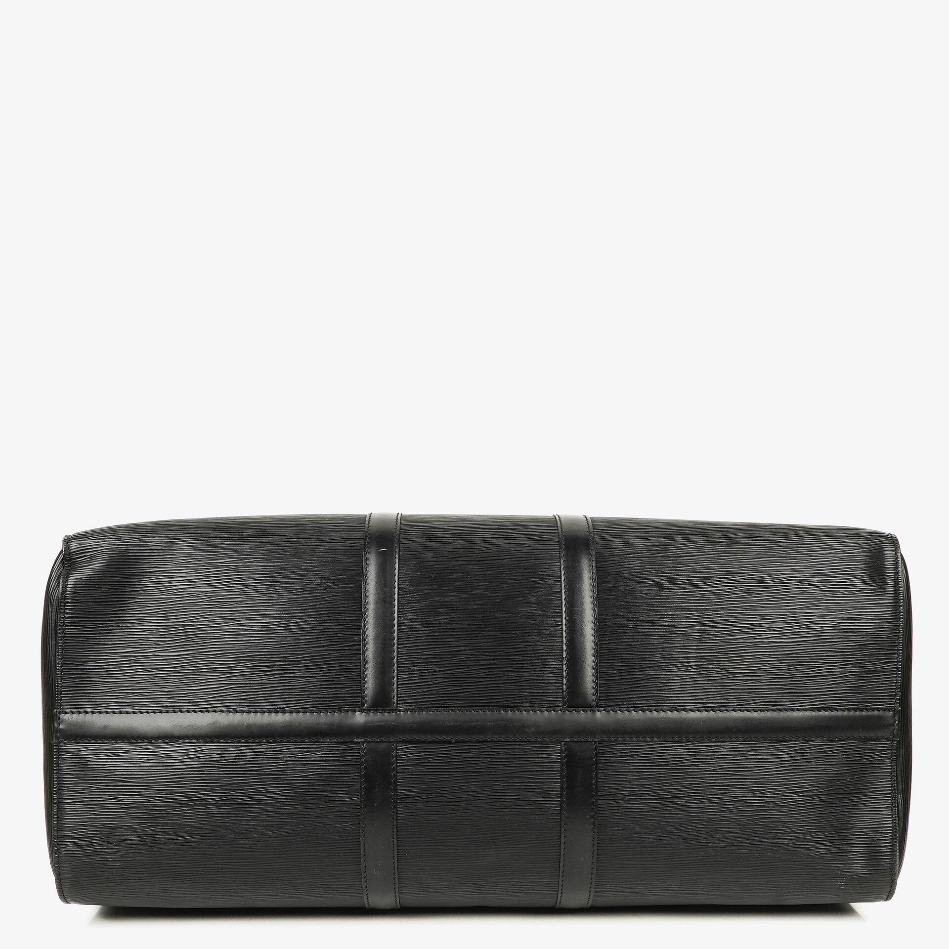 Louis Vuitton Keepall 55 Reisetasche in Schwarz aus Epi Leder