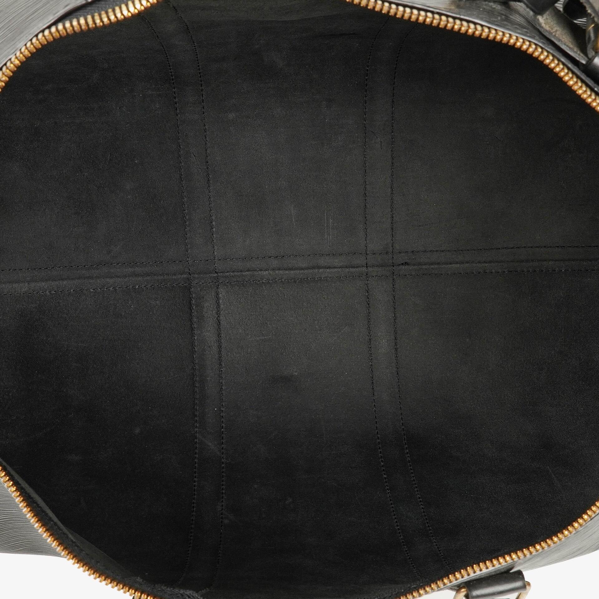 Louis Vuitton Keepall 55 Reisetasche in Schwarz aus Epi Leder