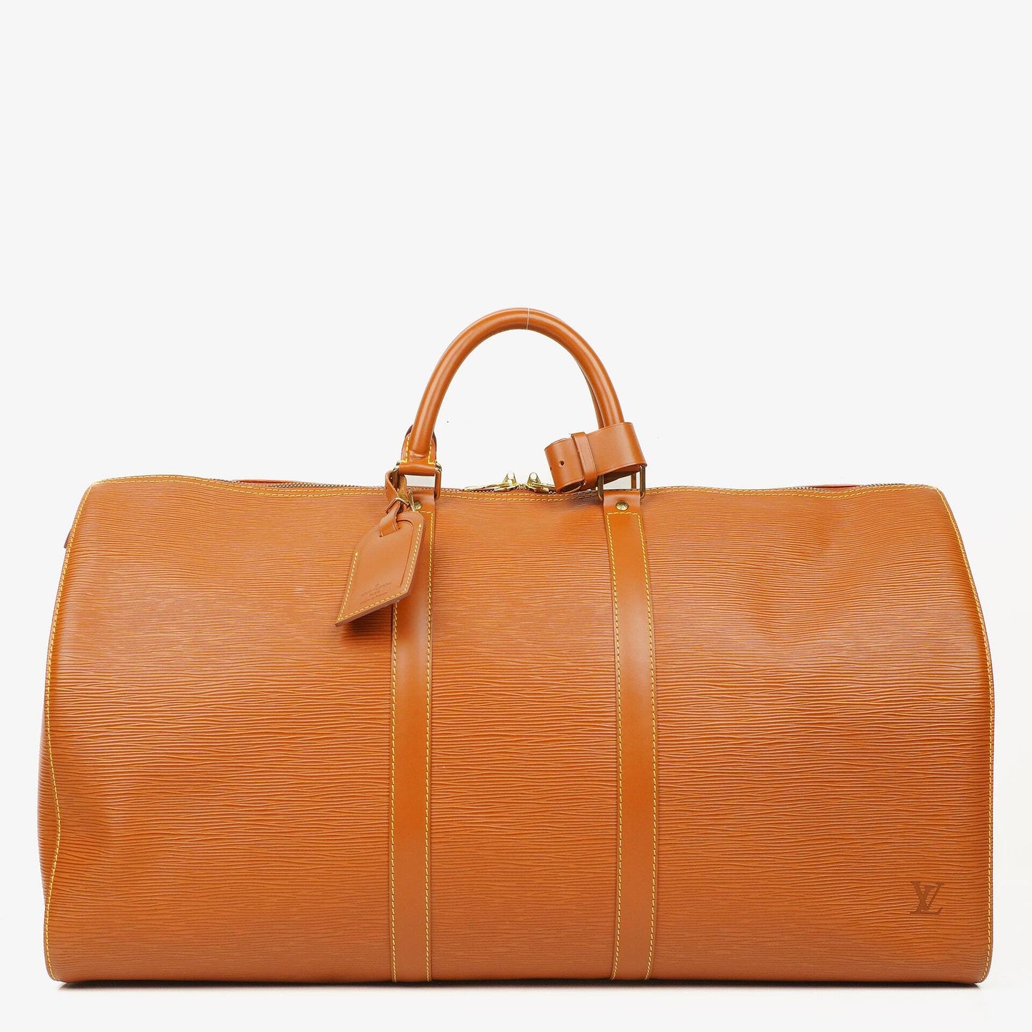 Louis Vuitton Keepall 55 Reisetasche aus Epi Leder in Cognac