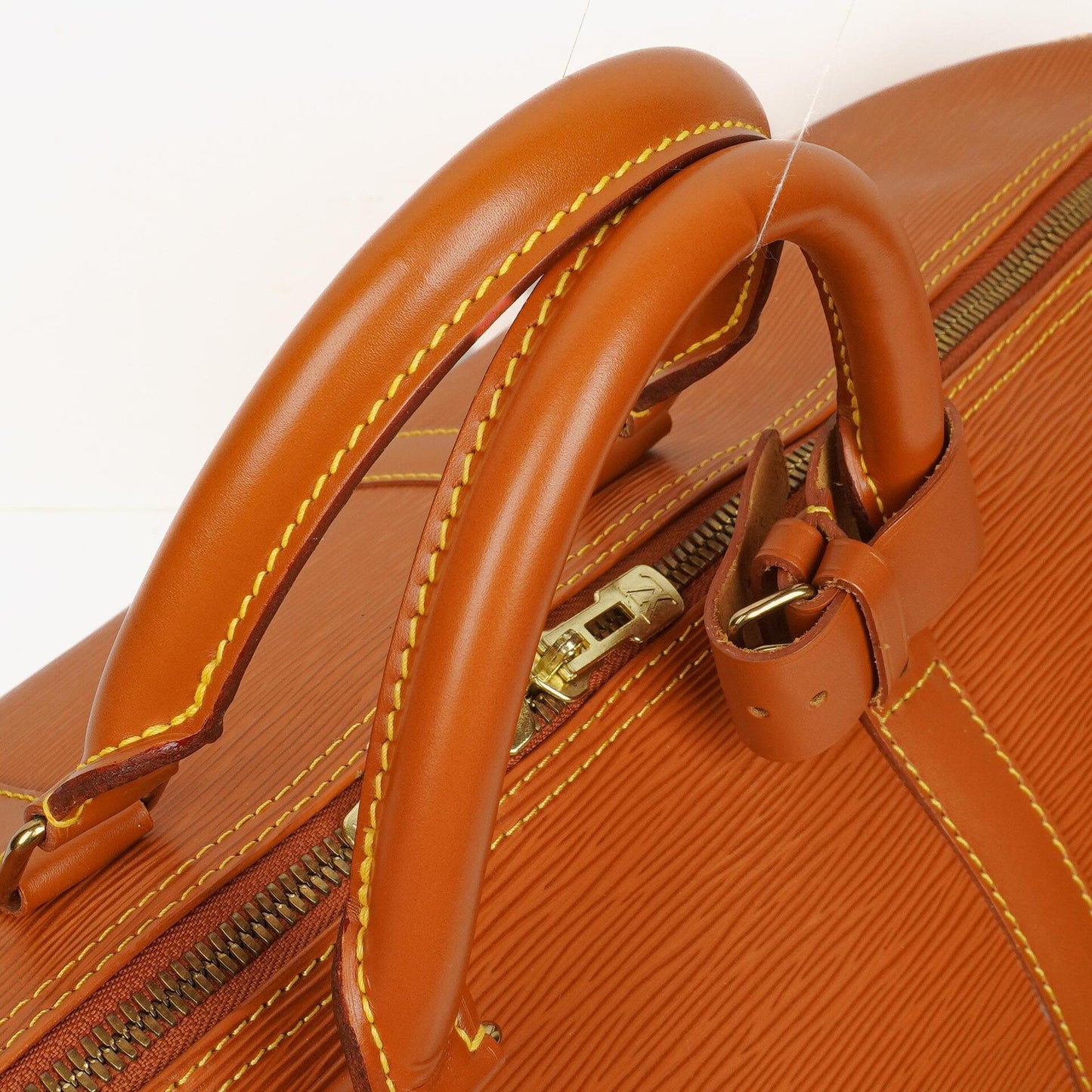 Louis Vuitton Keepall 55 Reisetasche aus Epi Leder in Cognac