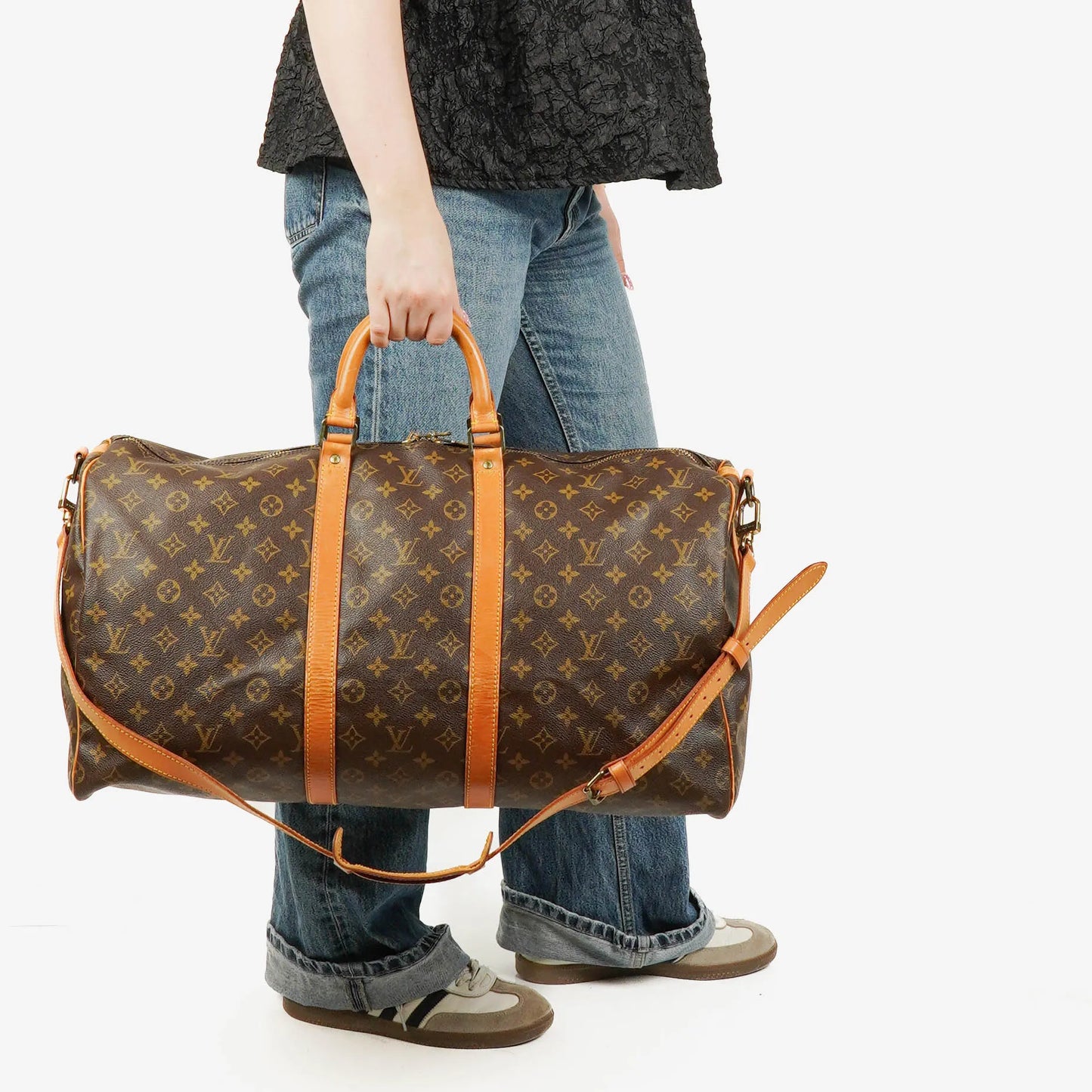 Louis Vuitton Keepall 55 Bandoulière Reisetasche aus Monogram Canvas