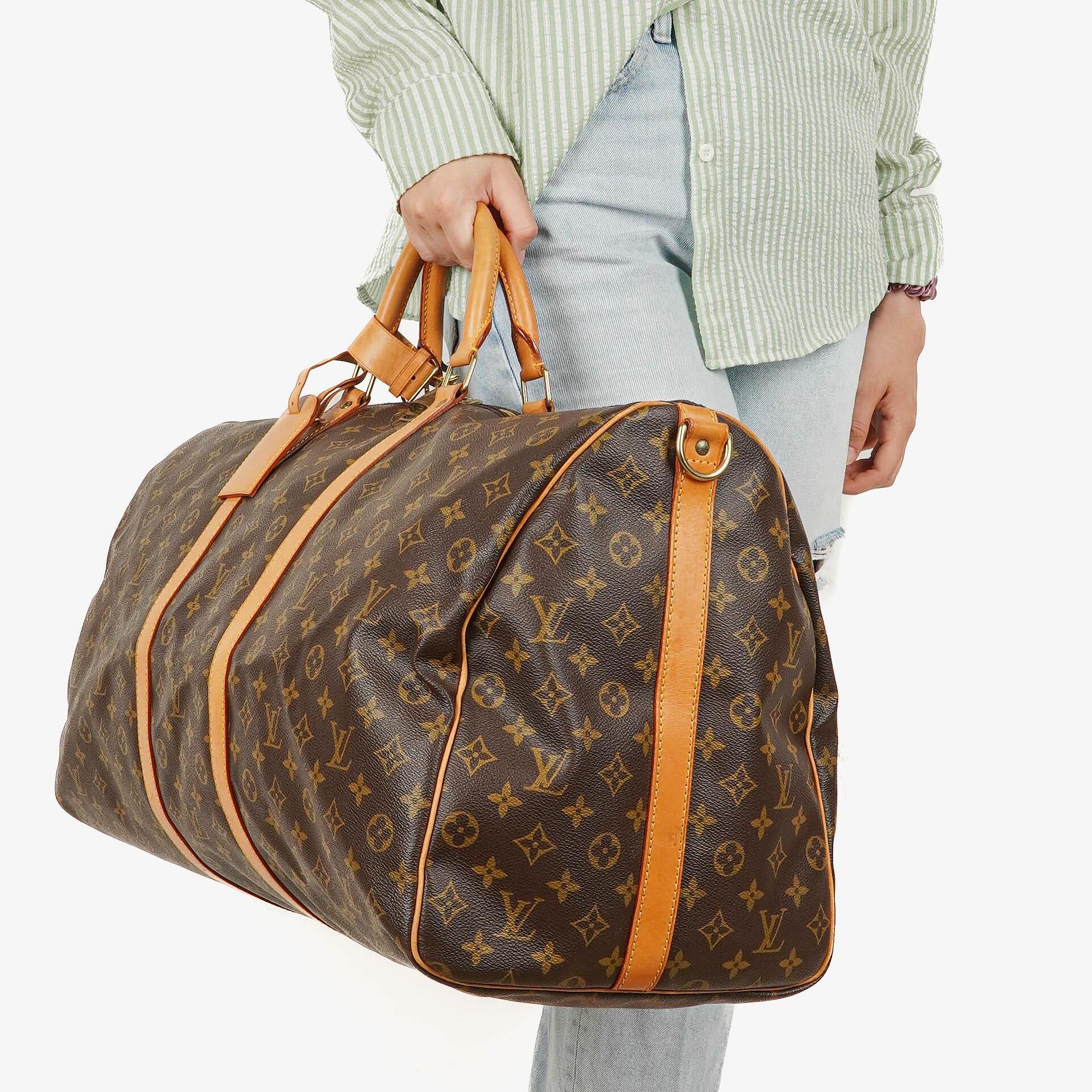 Louis Vuitton Keepall 60 Bandoulière Reisetasche aus Monogram Canvas