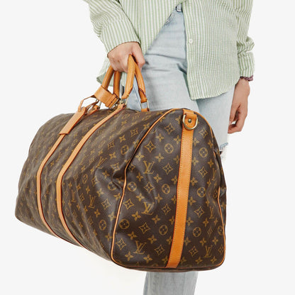 Louis Vuitton Keepall 60 Bandoulière Reisetasche aus Monogram Canvas