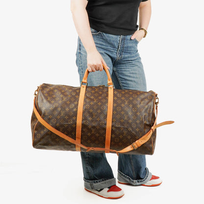 Louis Vuitton Keepall 60 Bandoulière Reisetasche aus Monogram Canvas