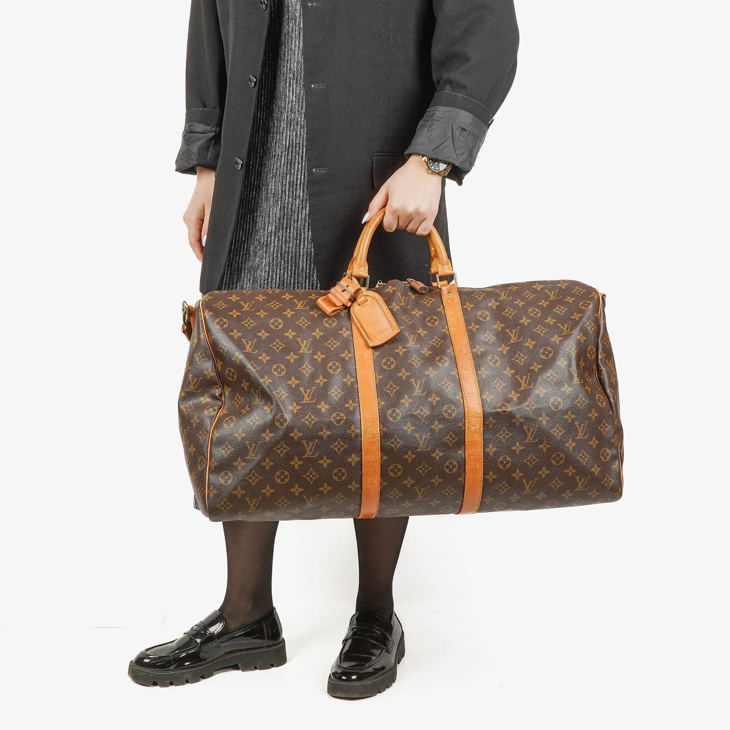 Louis Vuitton Keepall 60 Bandoulière Reisetasche aus Monogram Canvas