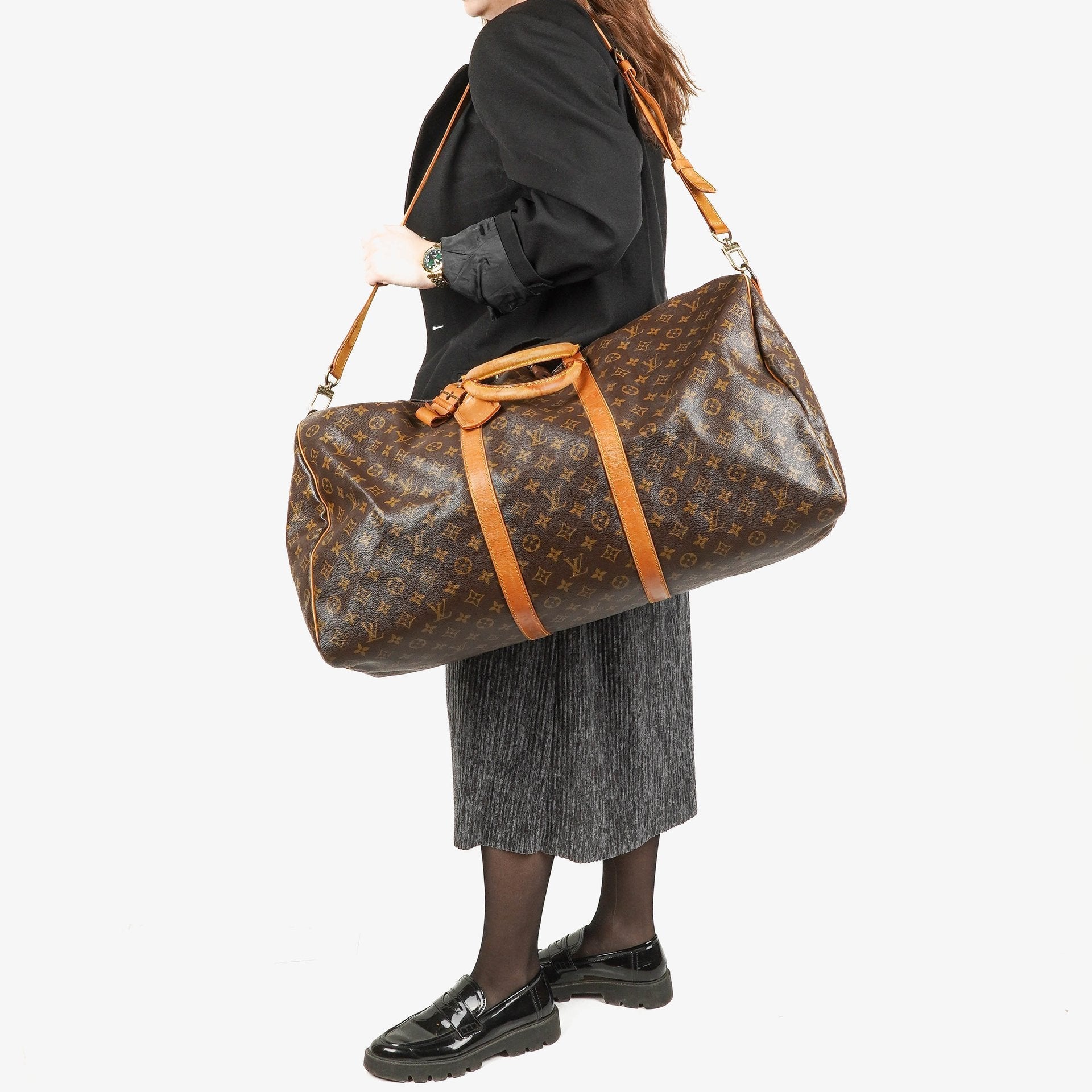 Louis Vuitton Keepall 60 Bandoulière Reisetasche aus Monogram Canvas