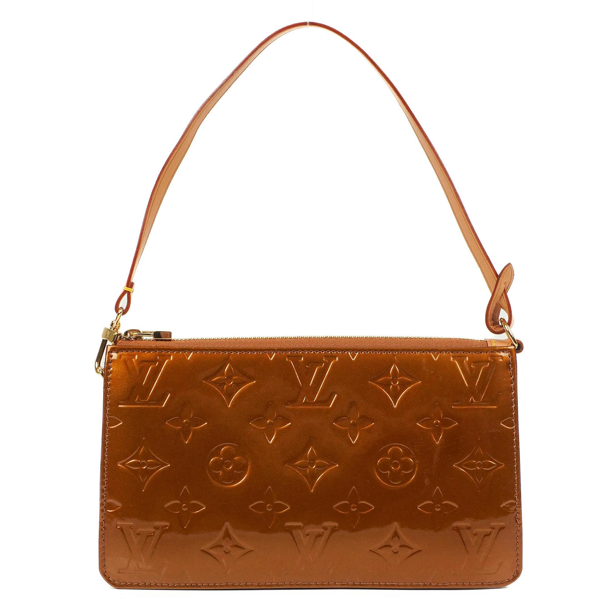 Louis Vuitton Lexington Clutch Handtasche Bronze Monogram Vernis 2003
