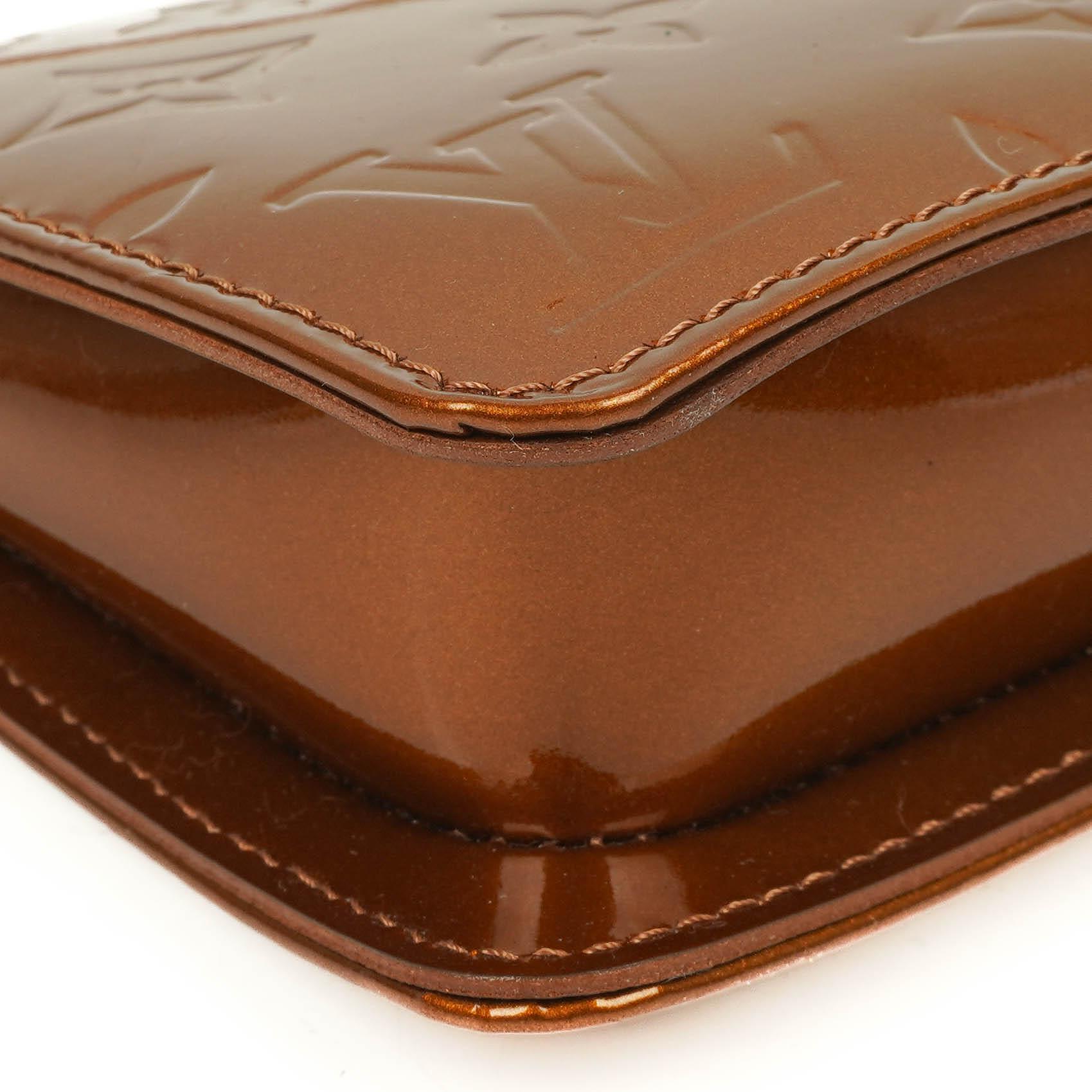 Louis Vuitton Lexington Clutch Handtasche Bronze Monogram Vernis 2003