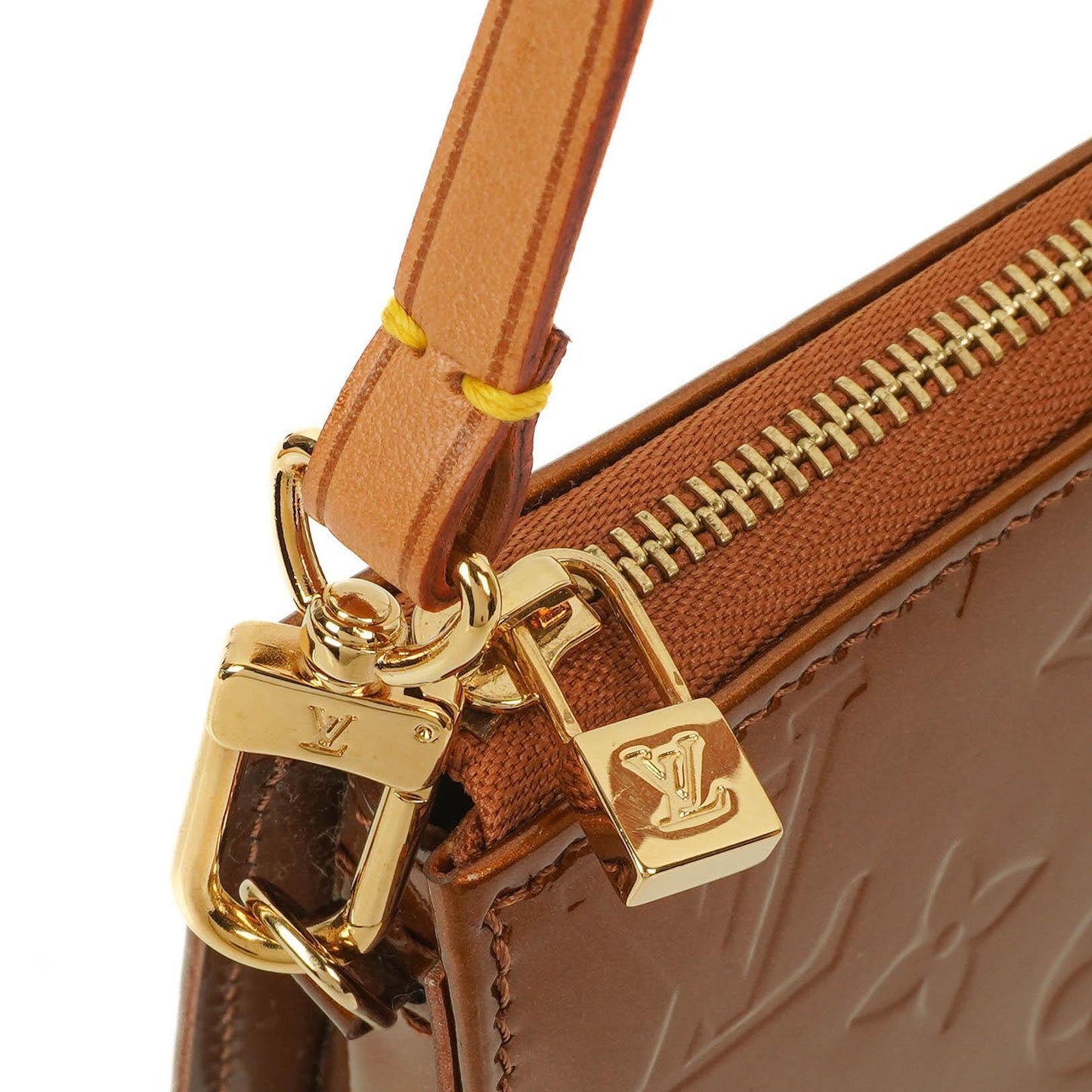 Louis Vuitton Lexington Clutch Handtasche Bronze Monogram Vernis 2003