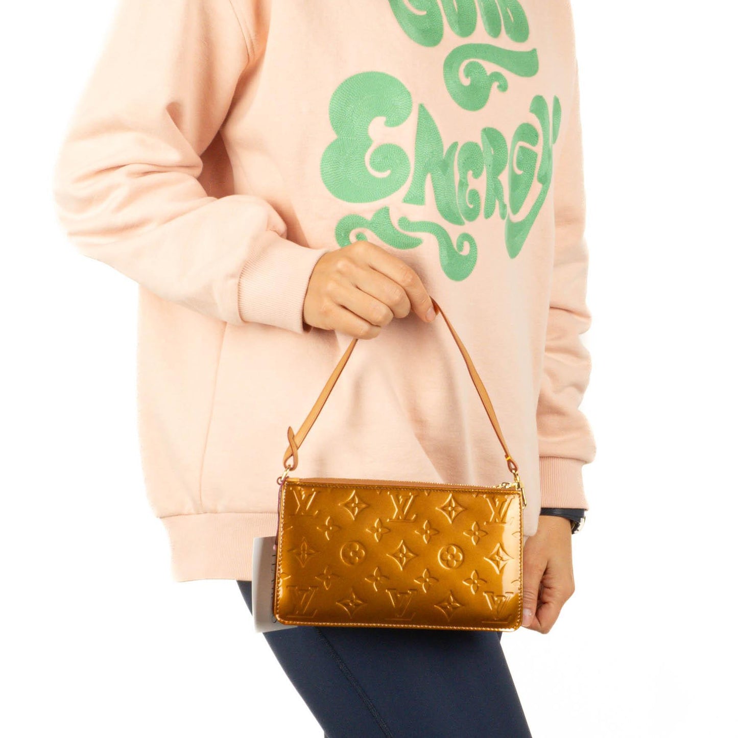 Louis Vuitton Lexington Clutch Handtasche Bronze Monogram Vernis 2003