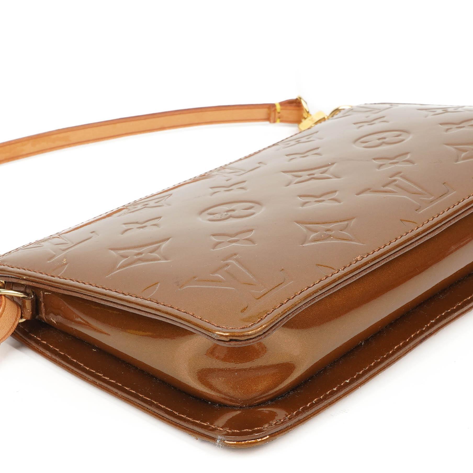 Louis Vuitton Lexington Bronze Monogram Vernis Clutch Handtasche