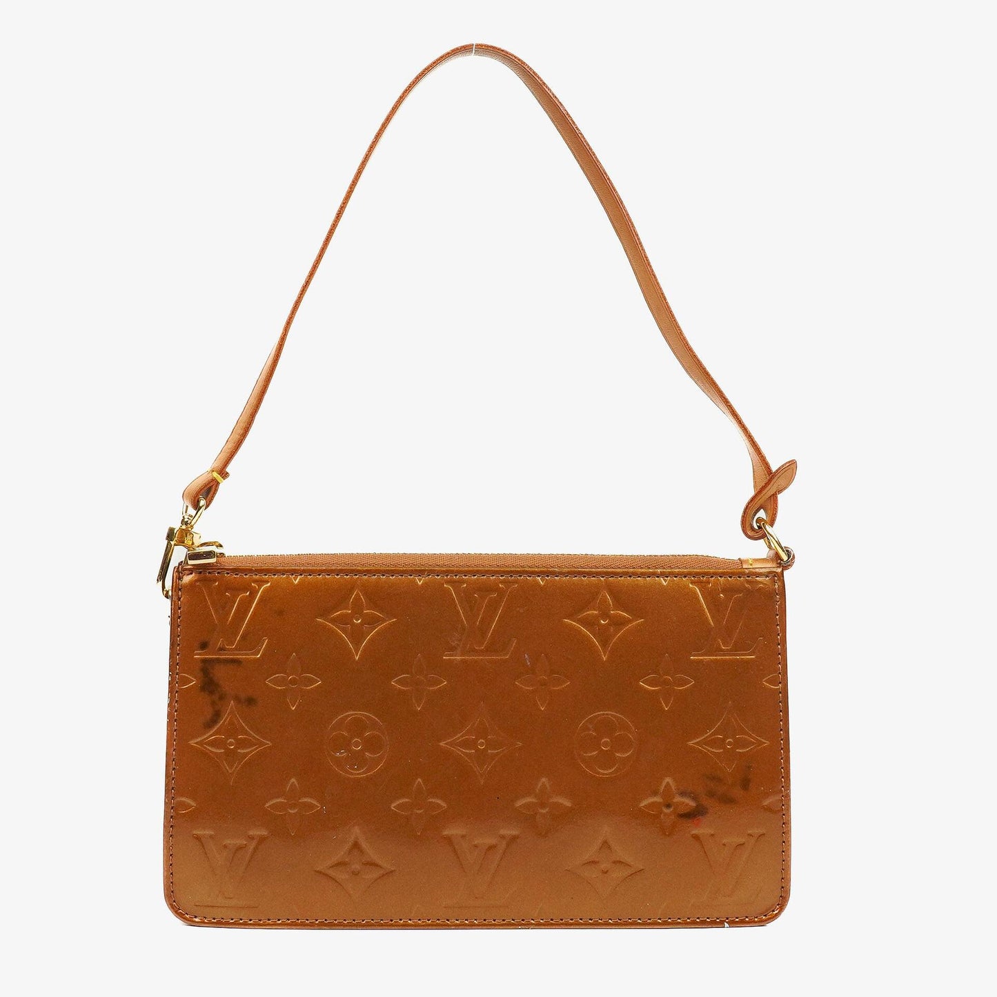 Louis Vuitton Lexington Clutch Tasche aus braunem Monogram Vernis