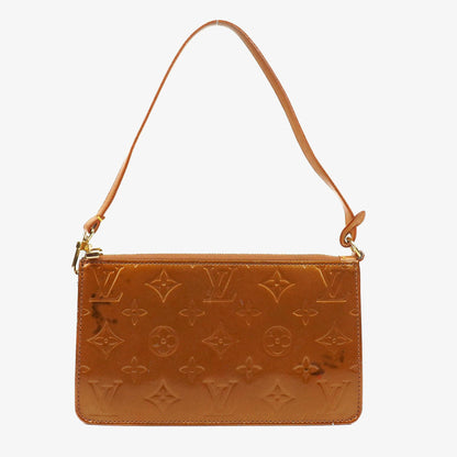 Louis Vuitton Lexington Clutch Tasche aus braunem Monogram Vernis