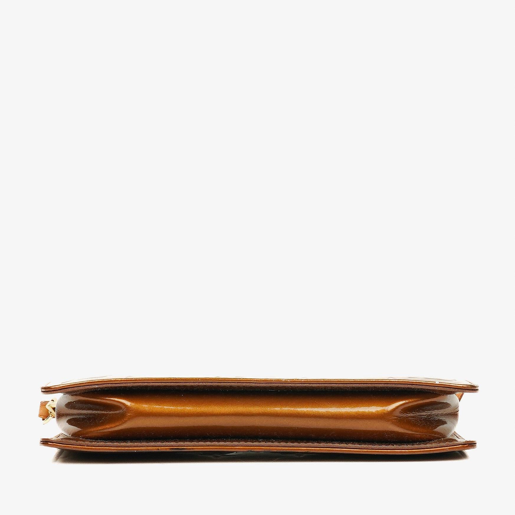 Louis Vuitton Lexington Clutch Tasche aus braunem Monogram Vernis