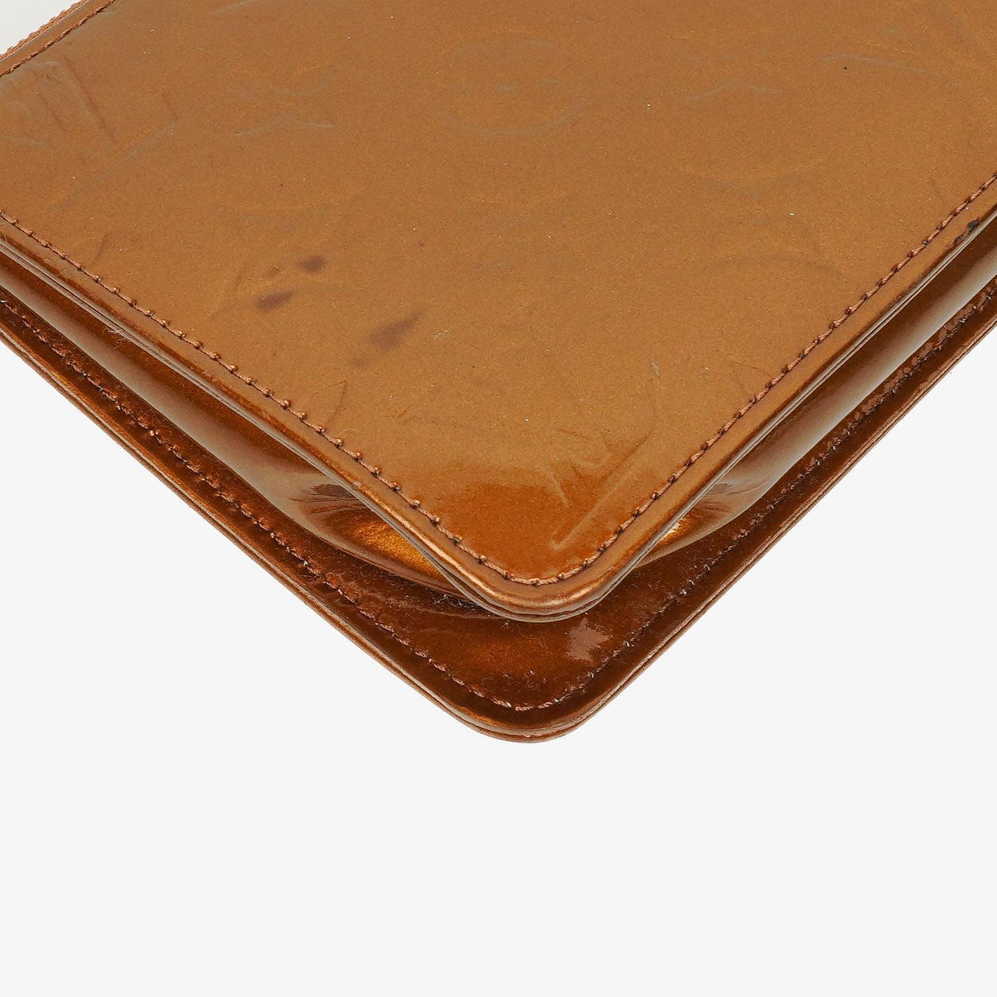 Louis Vuitton Lexington Clutch Tasche aus braunem Monogram Vernis