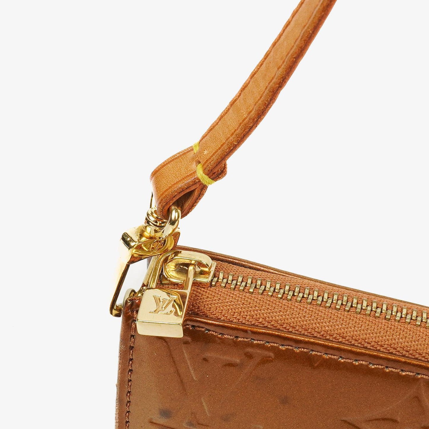 Louis Vuitton Lexington Clutch Tasche aus braunem Monogram Vernis