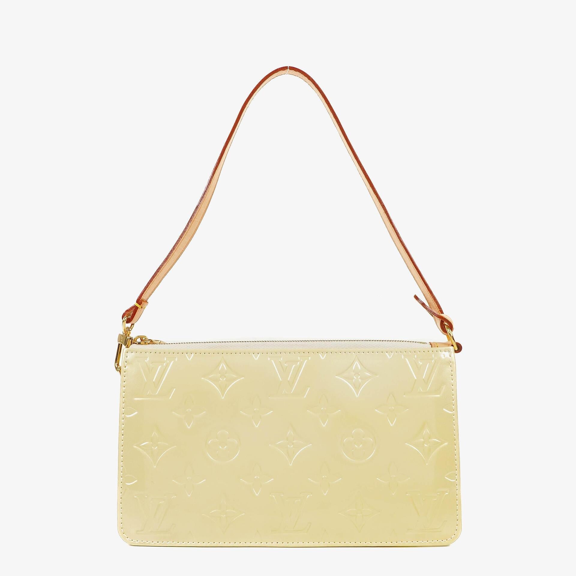 Louis Vuitton Lexington Täschchen aus Monogram Vernis in Perle