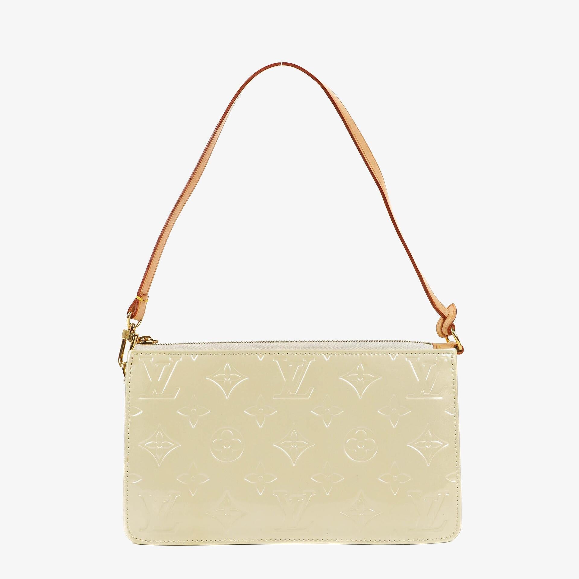Louis Vuitton Lexington Clutch Handtasche aus Perle Monogram Vernis